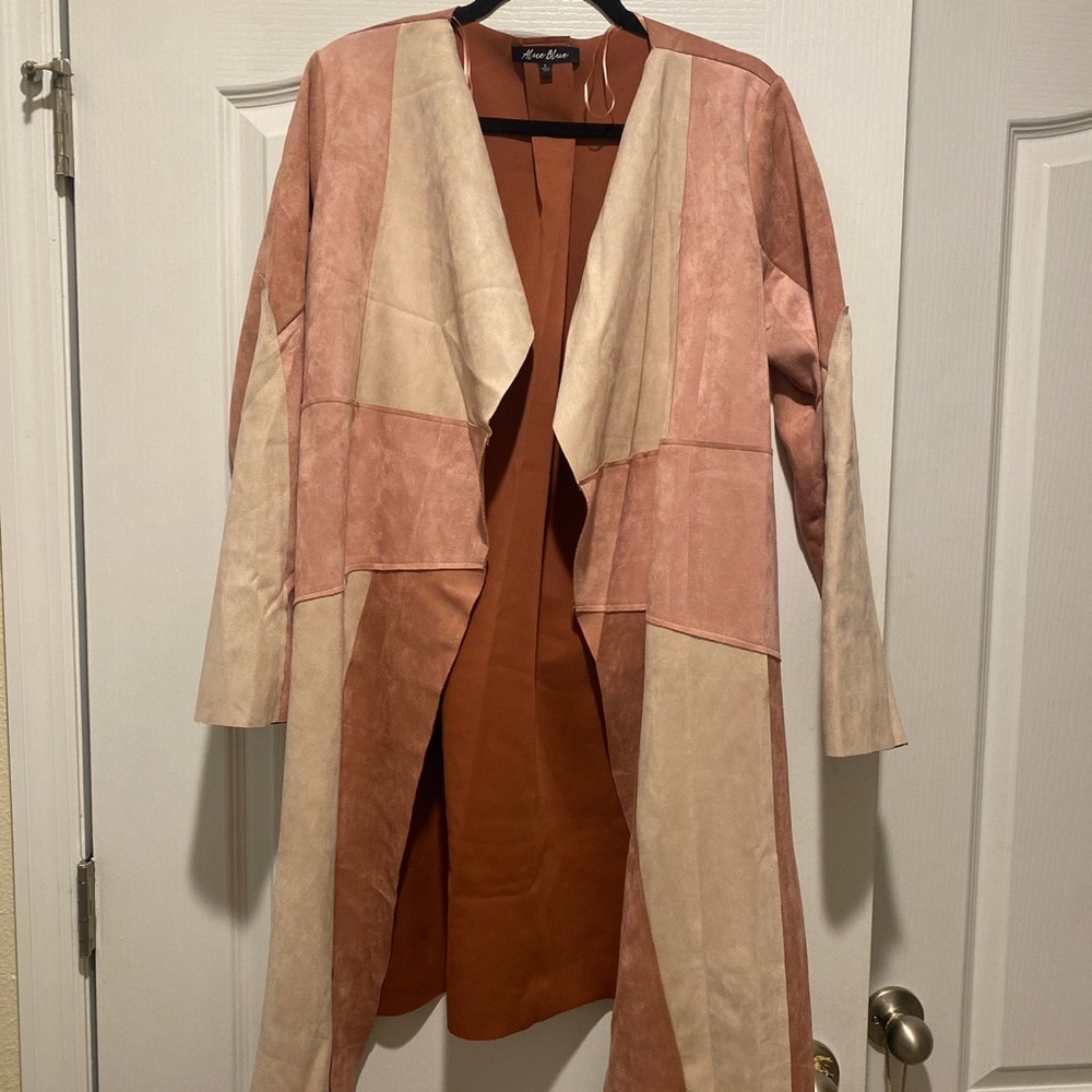 Blush Pink/Nude/Tan Suede Jacket
